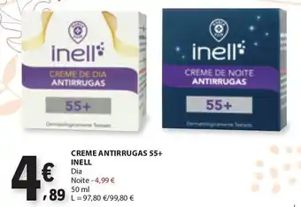 Creme antirrugas 55+ inell