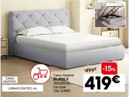 Conforama Cama Abatível BUBBLE 160x200 cm Cor cinza. promoção