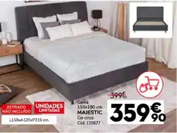 Conforama Cama 150x190 cm. MAJESTIC promoção