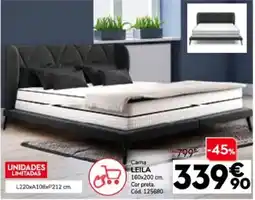 Conforama Cama LEILA 160x200 cm. promoção