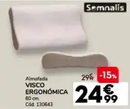 Conforama Almofada VISCO ERGONÓMICA 60 cm promoção