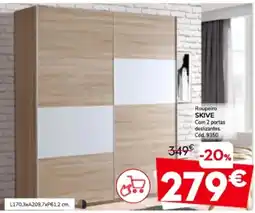 Conforama Roupeiro SKIVE Com 2 portas deslizantes. promoção