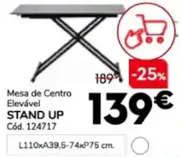Conforama Mesa de Centro Elevável STAND UP promoção