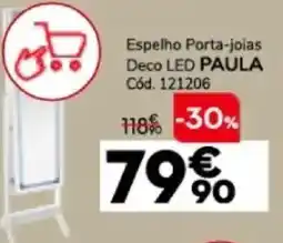Conforama Espelho Porta-joias Deco LED PAULA promoção