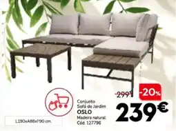 Conforama Conjunto Sofá de Jardim OSLO promoção