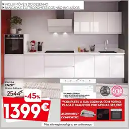 Conforama Cozinha ENZO* Branco Brilhante promoção