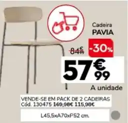 Conforama Cadeira PAVIA promoção
