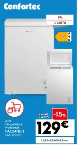 Conforama Arca Congeladora Horizontal FA114HE.1 promoção