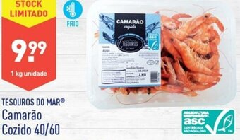 ALDI Tesouros do Mar Camarão Cozido 40/60 1kg promoção