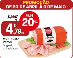 Intermarché Mortadela primor original, c/ azeitonas promoção