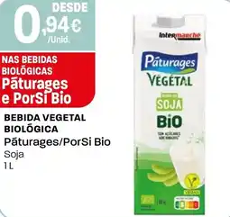 Intermarché Bebida vegetal biológica Pāturages/PorSi Bio promoção