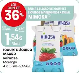 Intermarché Iogurte líquido magro mimosa promoção
