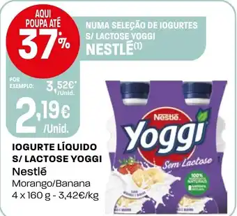 Intermarché Iogurte líquido s/lactose yoggi nestlé promoção