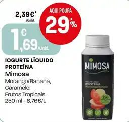 Intermarché Iogurte líquido proteína mimosa promoção