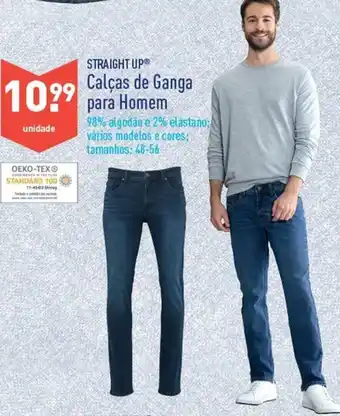ALDI Straight Up Calças de Ganga para Homem 48-56 promoção