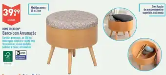 ALDI Home Creation Banco com Arrumação 40 x 41cm promoção