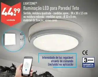 ALDI Lightzone Iluminação LED para Parede/Teto 32x8cm promoção