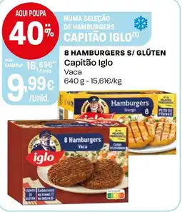 Intermarché 8 hamburgers s/ glúten Iglo promoção