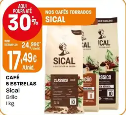 Intermarché Café 5 estrelas sical grão promoção