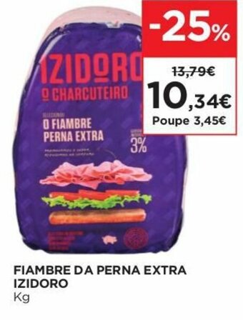 El Corte Inglés Fiambre da Perna Extra Izidoro promoção