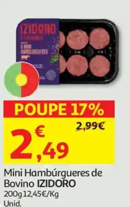 Auchan Mini Hambúrgueres de Bovino IZIDORO promoção