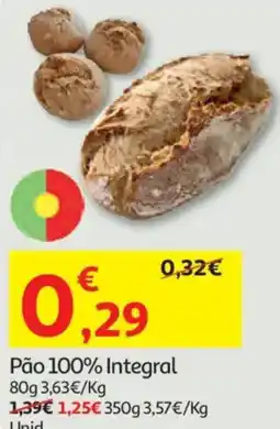 Auchan Pão 100% Integral promoção
