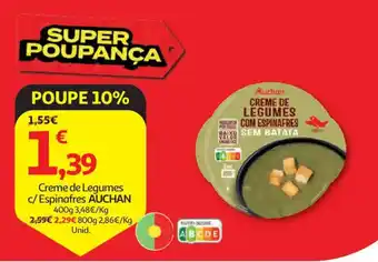 Auchan Creme de Legumes c/Espinafres AUCHAN promoção