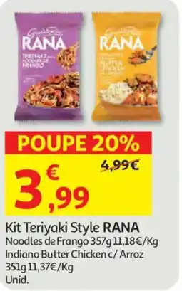 Auchan Kit Teriyaki Style RANA Noodles de Frango promoção