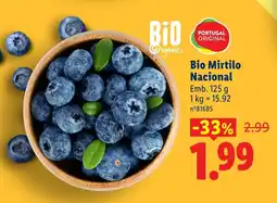 Lidl Bio Mirtilo Nacional promoção