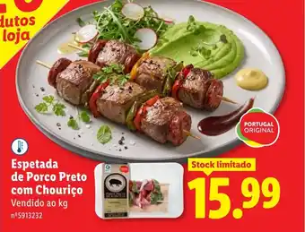 Lidl Espetada de Porco Preto com Chouriço promoção