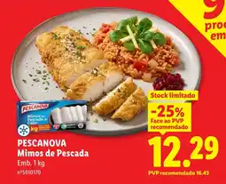 Lidl PESCANOVA Mimos de Pescada do Cabo promoção