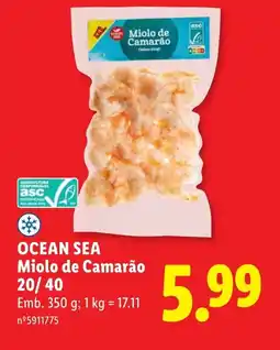 Lidl OCEAN SEA Miolo de Camarão 20/40 promoção