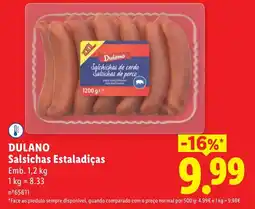 Lidl DULANO Salsichas Estaladiças promoção