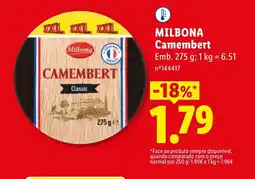 Lidl MILBONA Camembert promoção