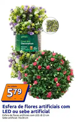 Action Esfera de flores artificiais com LED ou sebe artificial promoção