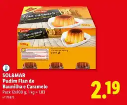 Lidl SOL&MAR Pudim Flan de Baunilha e Caramelo promoção