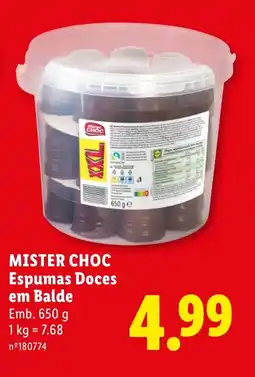 Lidl MISTER CHOC Espumas Doces em Balde promoção