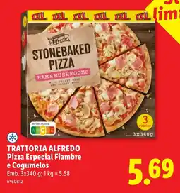 Lidl TRATTORIA ALFREDO Pizza Especial Fiambre e Cogumelos promoção