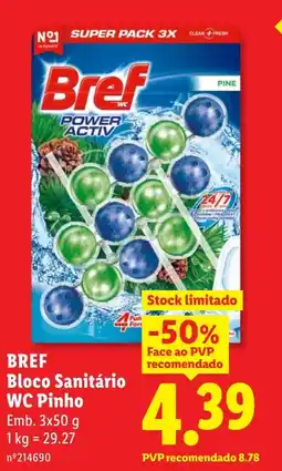 Lidl BREF Bloco Sanitário WC Pinho promoção