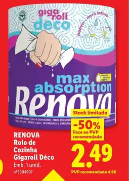 Lidl RENOVA Rolo de Cozinha Gigaroll Déco promoção