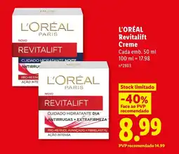 Lidl L'ORÉAL Revitalift Creme promoção