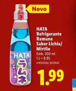 Lidl HATA Refrigerante Ramune Sabor Lichia/ Mirtilo promoção