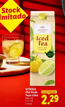 Lidl VITASIA Chá Verde Yuzu-Lima promoção