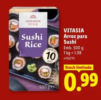 Lidl VITASIA Arroz para Sushi promoção