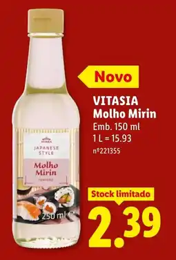 Lidl VITASIA Molho Mirin promoção