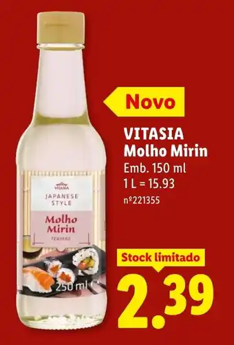 Lidl VITASIA Molho Mirin promoção