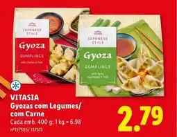 Lidl VITASIA Gyozas com Legumes/ com Carne promoção