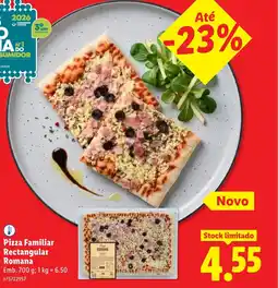 Lidl Pizza Familiar Rectangular Romana promoção