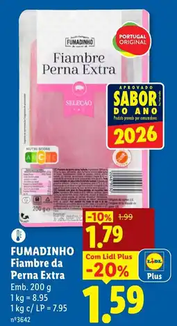 Lidl FUMADINHO Fiambre da Perna Extra promoção