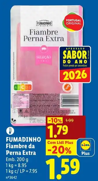 Lidl FUMADINHO Fiambre da Perna Extra promoção